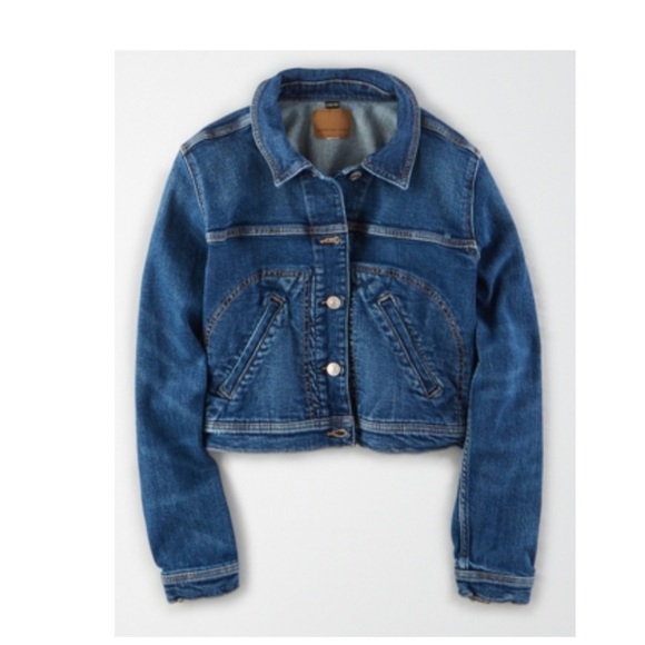 American Eagle Outfitters Cropped Denim Jacket - Picture 2 of 6